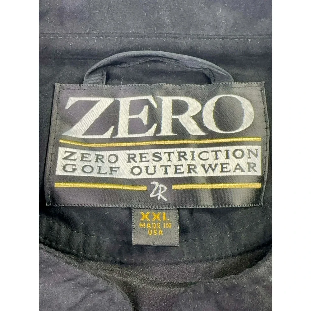 Zero Restriction Microsuede Snap Pullover‎ Jacket Men's Size XXL Black Golf